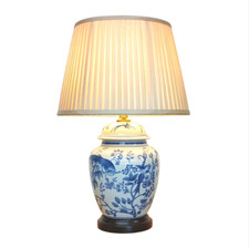 Blue ceramic lamp oriental - lamp,