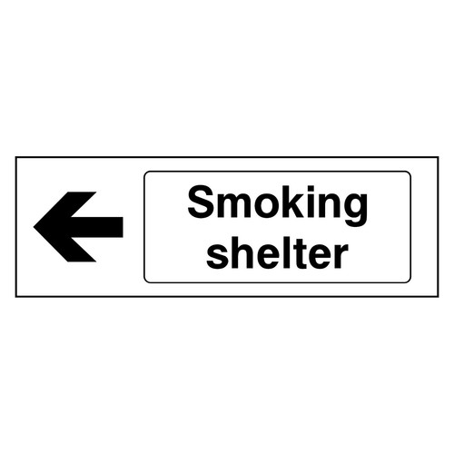 Smoking shelter left arrow - smoking,