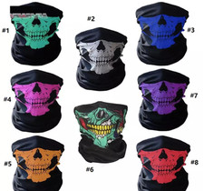 Half face skull mask plain