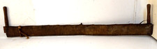 Antique Two Man Crosscut Saw 66" Long Hand Sewn, Riveted Leather Case as found