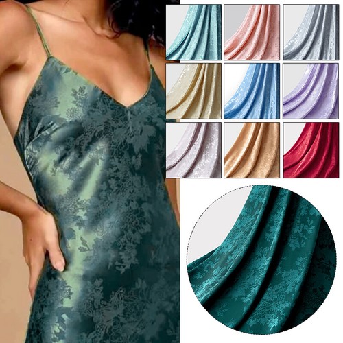 Floral jacquard satin brocade - satin,