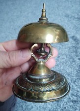 Antique Victorian Brass Desk Top Bell Wobbly 