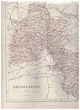 ANTIQUE MAPS - ENGLAND - OXFORDSHIRE to YORKSHIRE etc. by Virtue & Co circa 1875