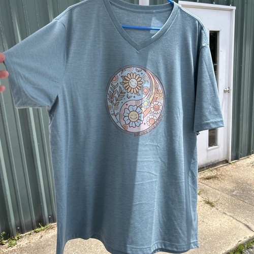 New blue neck shirt - new,