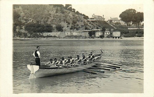 Vintage rppc rowing crew team - rowing,