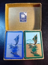 De La Rue Playing Cards, George VI era, boxed, 2 full sets inc jokers, Patience