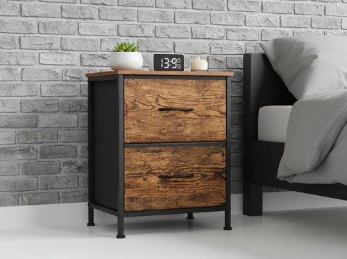 Industrial bedside table metal - industrial,