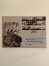 2005 Horatio Nelson Battle Of Trafalgar 2 X £5 Mint Coins First Day Coin Cover