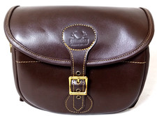 GENUINE SHOTGUN LEATHER CARTRIDGE BAG,POUCH, CASE 100-125 SHELLS SHOOTING GUN UK