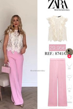 BNWT Zara Pink Trousers Size S