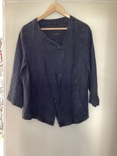 Oska Navy Linen Asymmetric