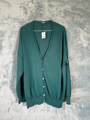 Zara cardigan bottle green