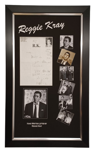 Framed reggie kray signed - kray,