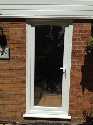 White upvc full glass - white,
