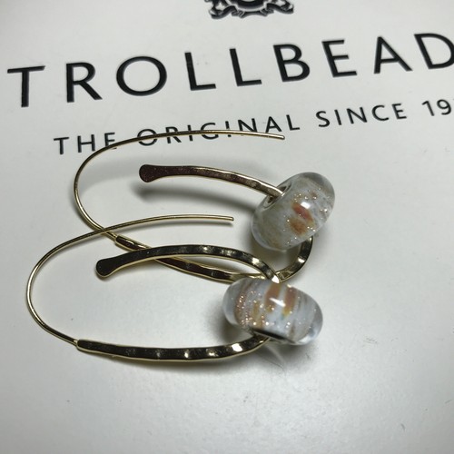 Trollbeads white with gold - with,
