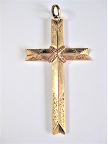 Antique cross pendant gold - antique,