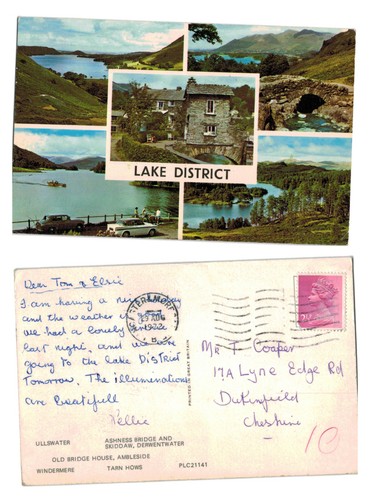 Vintage postcard lake - postcard,