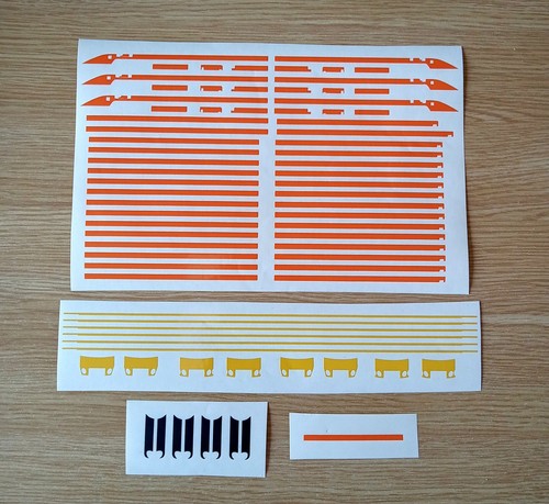 Orange stripe livery decals - orange,