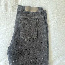 Victoria Beckham Resort 2018 Rhinestone Dark Navy Jeans