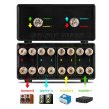 Passive 2-way Power Amplifier / Speaker Switch Box A/B Audio Selector Splitter