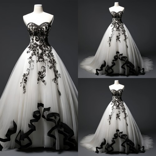 Black lace wedding - black,