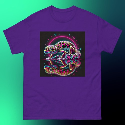 Neon leopard gecko shirt - gecko,
