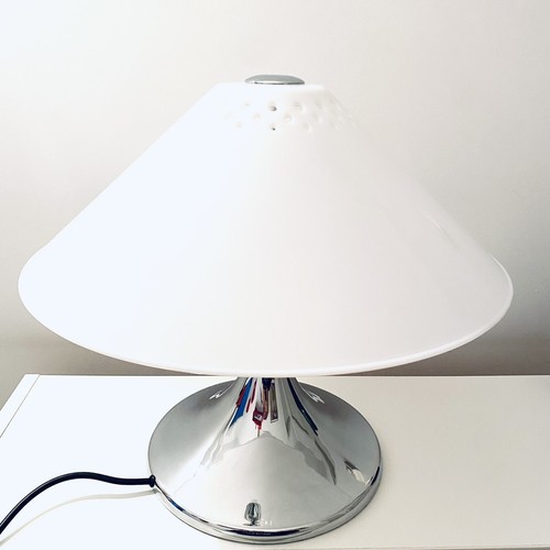Large table lamp 70s chrome - lamp,