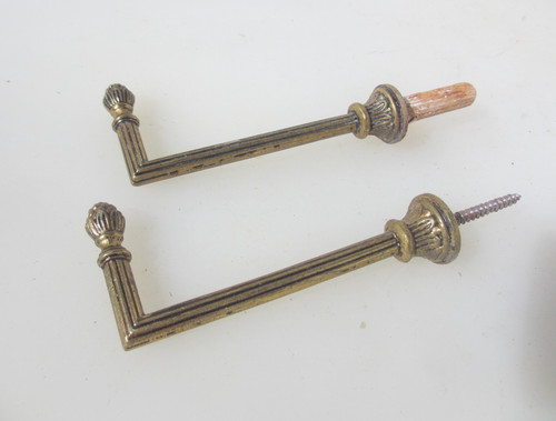 Vintage brass tie backs old - backs,