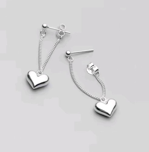 925 sterling silver heart - silver,