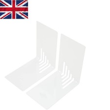 Chic White Metal Bookends –