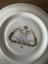 Rare Royal Albert Winter Cottage Garden 1984 Tea cup and saucer set 