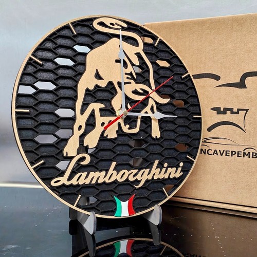 Lamborghini style wall - wall, clock