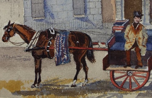 Original watercolour horse - watercolour,, &