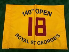 140th - 2011 Open at St George's Golf Pin Flag (Winner Darren Clarke) Not Signed