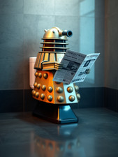 Dalek toilet metal sign - dalek,