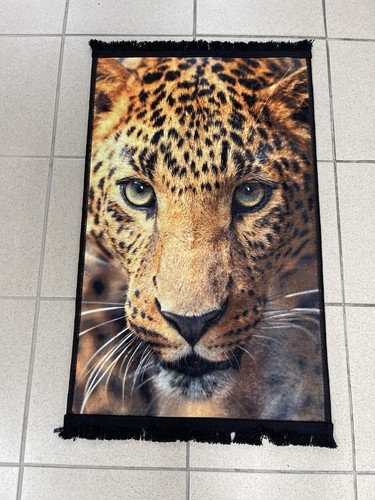 Leopard face mini rug - mini,
