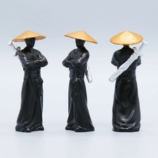 3Pcs Resin Ninja Samurai Mini
