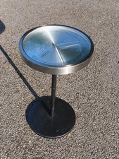 David Quan UMBRA Time Table CLOCK/cocktail table - Brushed Stainless