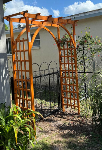 Wood garden arch trellis - wood,