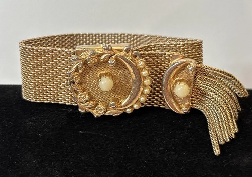 Vintage gold tone mesh - gold,