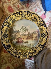 Sevres Porcelain Plate Damaged Hand Painted Chateaux De Fontainebleau 