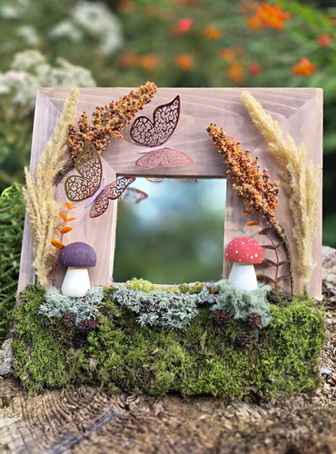 Fairy garden wooden square - wooden,