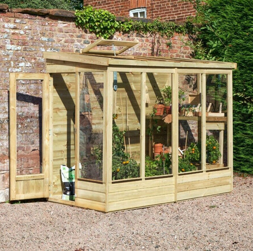 Lean greenhouse 4x8 walk - to,