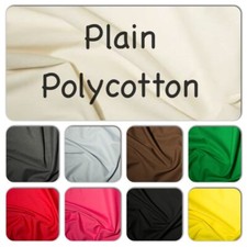 PLAIN POLYCOTTON FABRIC - Lots