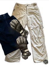 BUNDLE Ski wear: Woman XS/S: Ski Pants, Microfleece & Gloves. Detail in listings