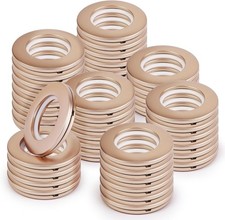 WCIC 48PCS Curtain Grommet Kit 40mm Plastic Eyelet Rings , matte coffee , new ,