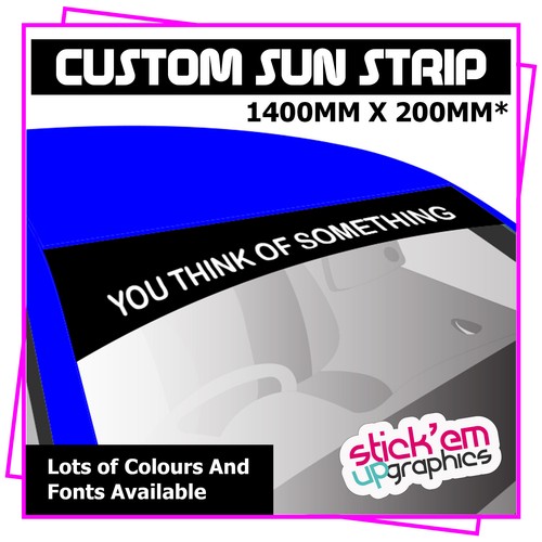 Personalised car sun strip - personalised,