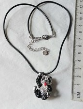 BUTLER & WILSON Rhinestone Panda Pendant Necklace E30