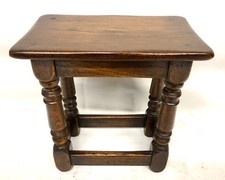 Antique Style Oak Joint Stool