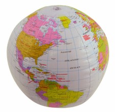 Inflatable Globe 40cm - Blow Up Atlas World Map of the Earth 